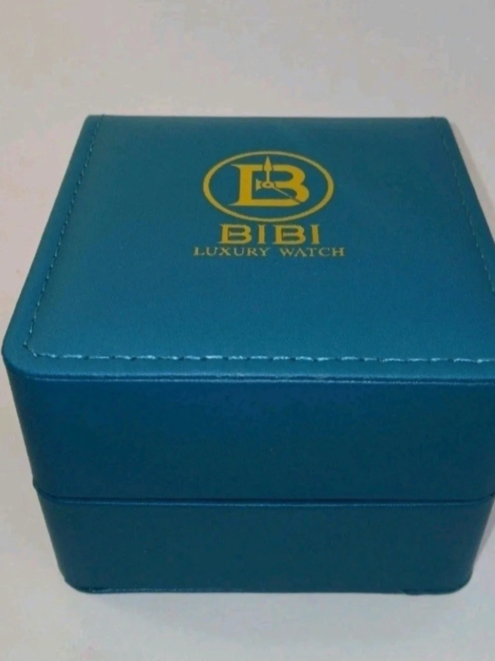 ​BIBI Chronometer Mens Quartz Watch Blue Rose Gold Steel Link Band New Box